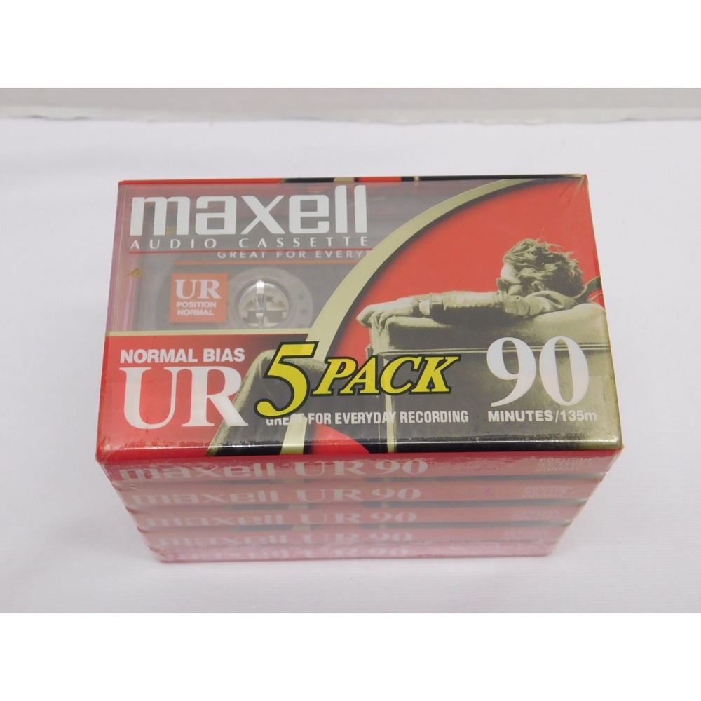NEW Maxell UR-120 Cassette - 120 min, Pack of 5